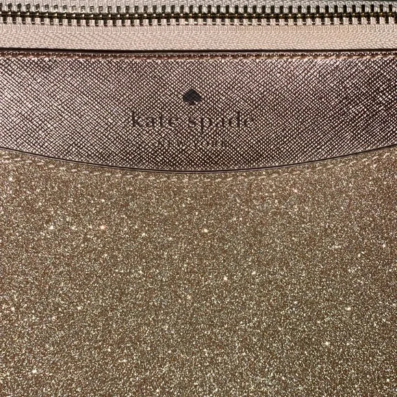 Kate Spade Rose Gold Shimmering Tote Bag with Textured Finish - Picture 3 of 10